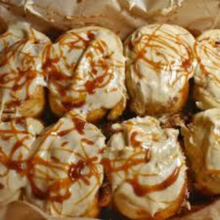 salted caramel cinnamon rolls